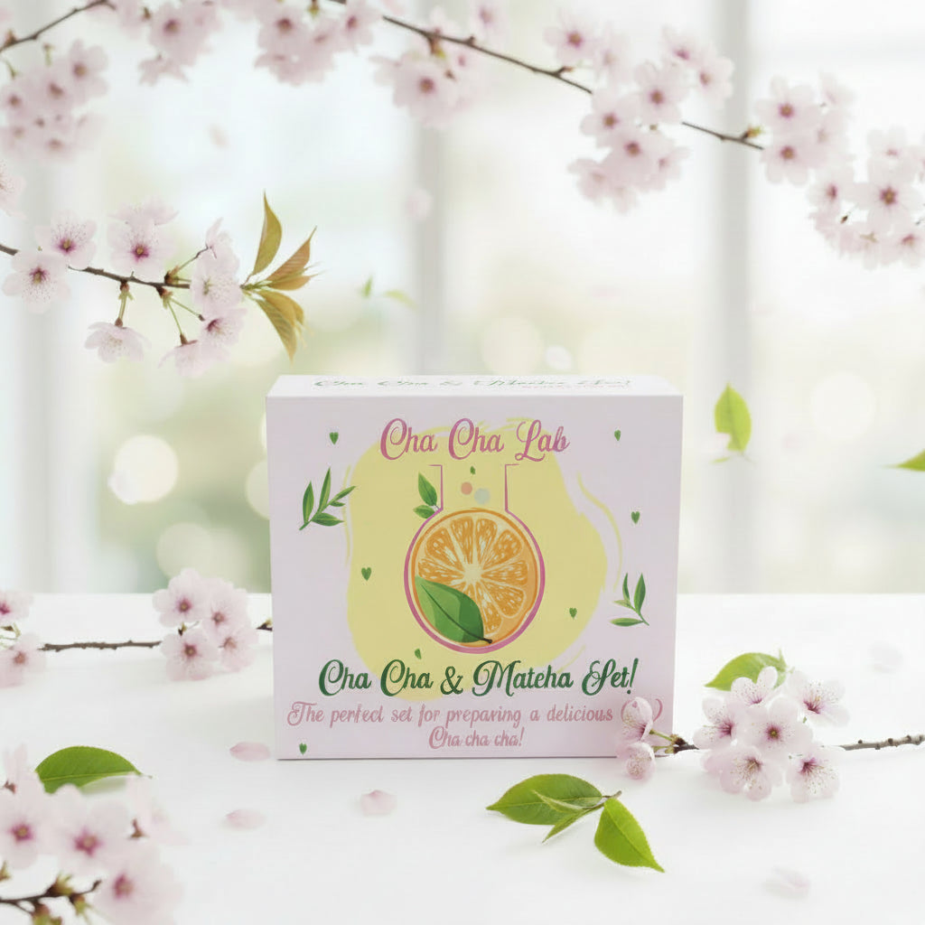 ChaChaLab - Set nástrojov na prípravu matcha čaju (5ks) - Blush Pink (Chawan / miska 500 ml)