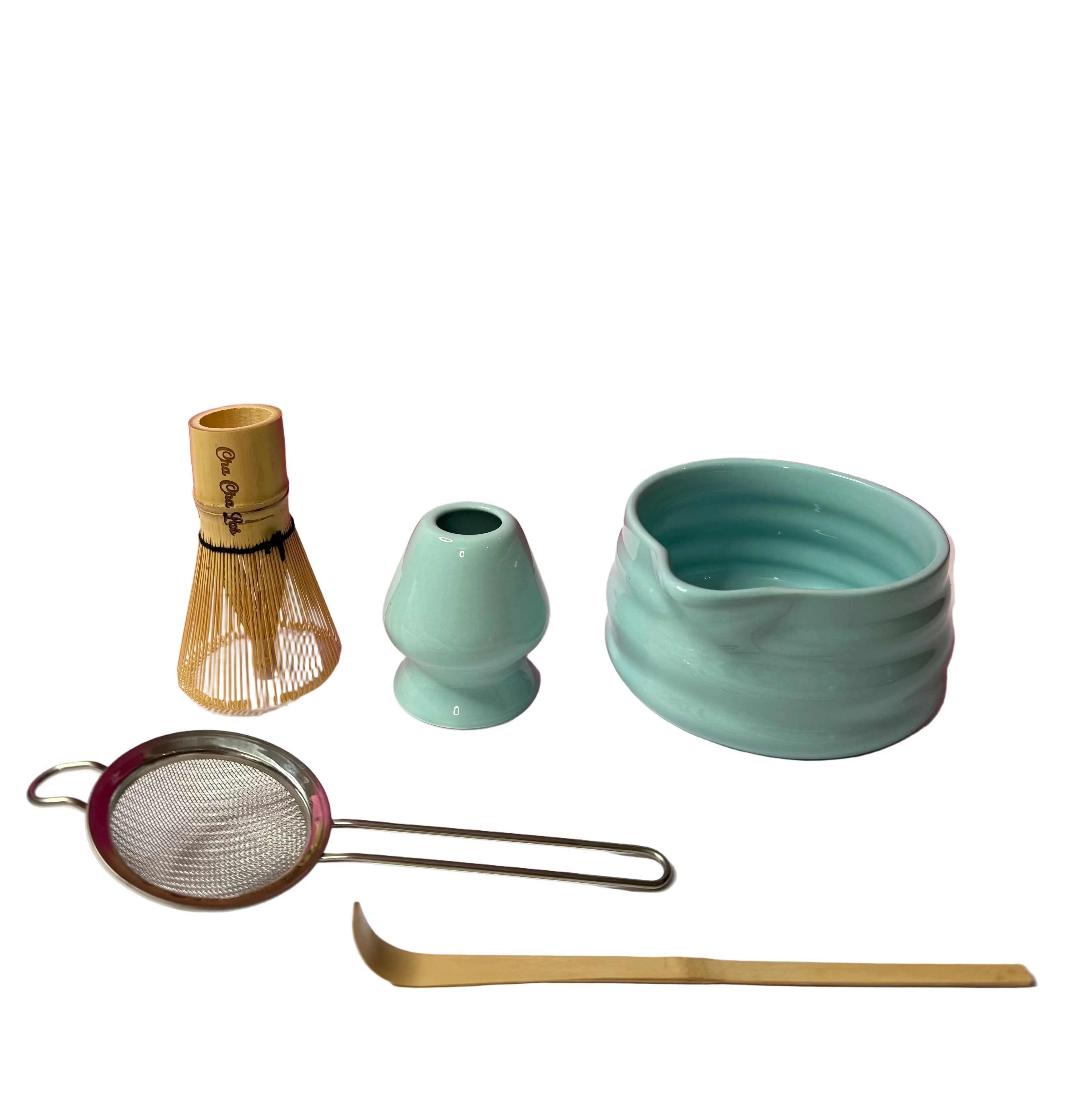 ChaChaLab - Set nástrojov na prípravu matcha čaju (5ks) - Mint Green