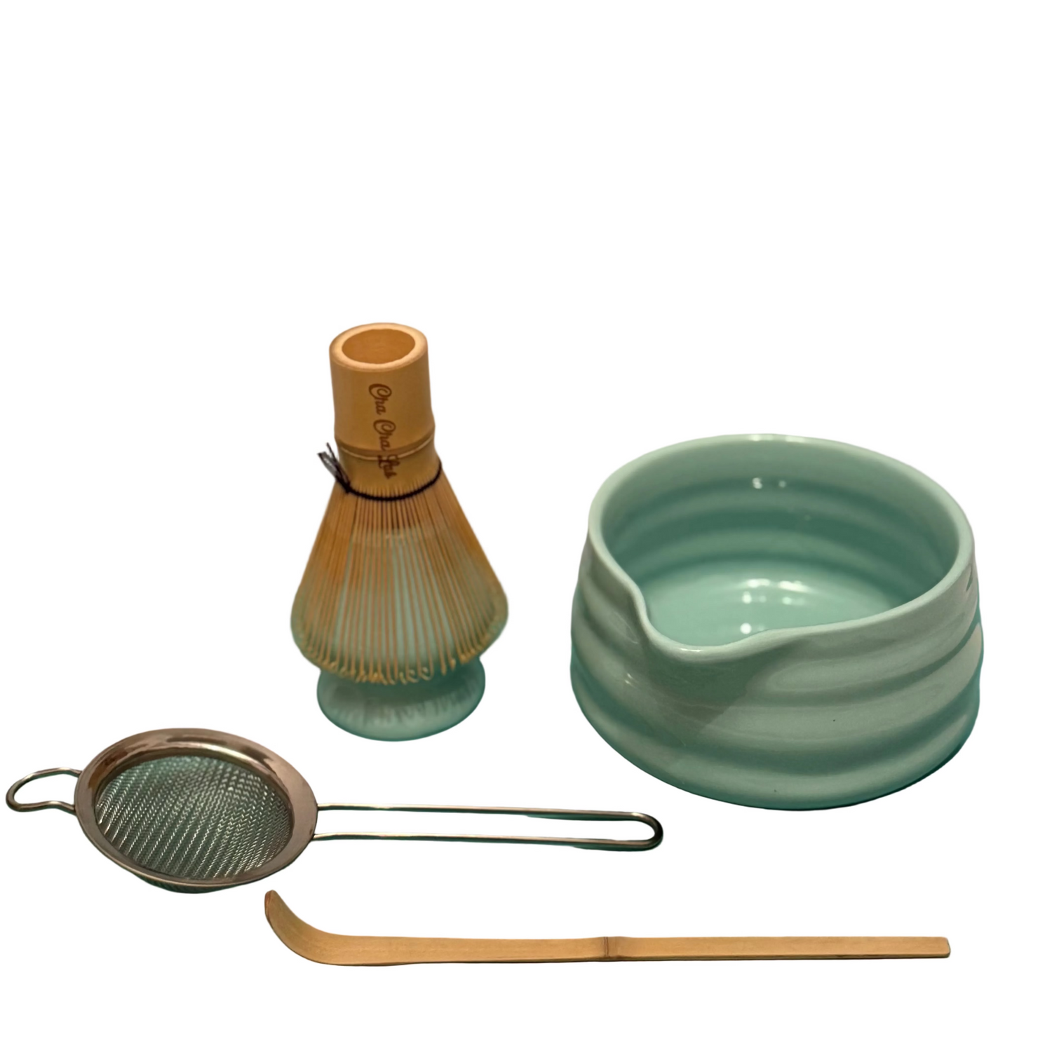 ChaChaLab - Set nástrojov na prípravu matcha čaju (5ks) - Mint Green