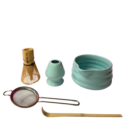 ChaChaLab - Set nástrojov na prípravu matcha čaju (5ks) - Mint Green